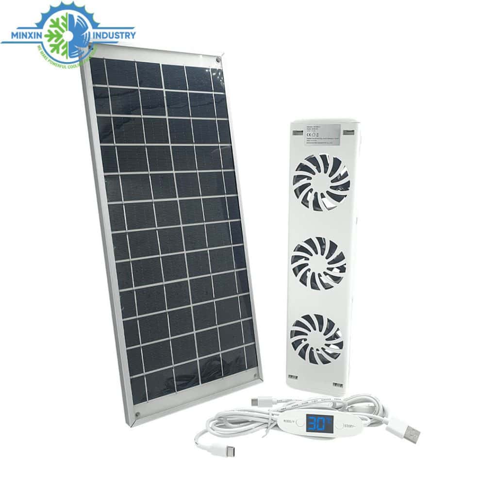 solar smart radiator heat booster fan